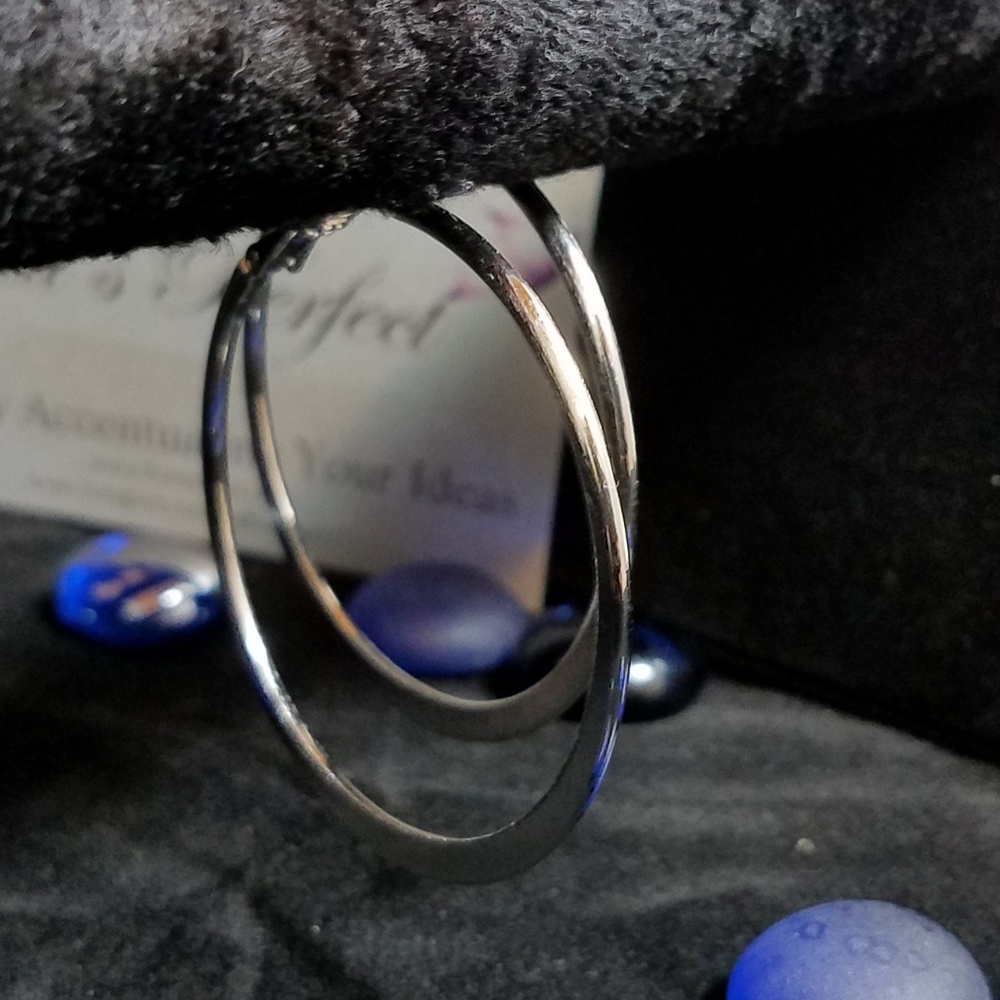 Silver matte/shine earrings
